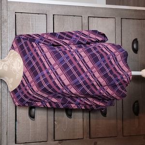 Ellie Purple Plad top with 3/4 sleeves by Pixley